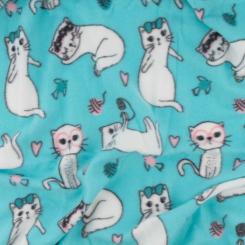 Плед Ardesto Fleece 100% поліестер, котики, блакитний 130х160 с Фото 3