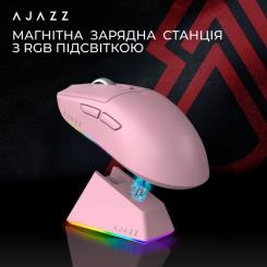 Мышка Ajazz AJ139 V2 MC Wireless/Bluetooth/USB Pink Фото 9