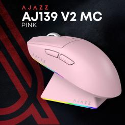 Мышка Ajazz AJ139 V2 MC Wireless/Bluetooth/USB Pink Фото 6