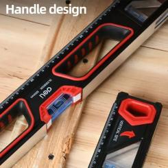 Уровень Deli с дополнительным окном, 3 капсулы, 600 мм Фото 3