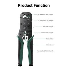 Инструмент Ugreen Обжимные клещи NW136 Multifunctional Clamp Green Фото 9
