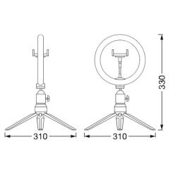 Набор блогера LEDVANCE MOBILE CAMERA LIGHT RING DESKTOP USB Фото 1