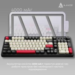 Клавиатура Ajazz AF98 Plus Wireless/Bluetooth/USB UA Black/White/Re Фото 9