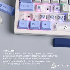 Клавиатура Ajazz AK980 MAX Magnetic Switch USB UA White/Blue Фото 9