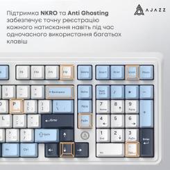 Клавиатура Ajazz AK980 MAX Magnetic Switch USB UA White/Blue Фото 10