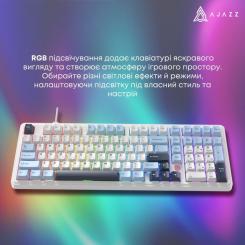 Клавиатура Ajazz AK980 MAX Magnetic Switch USB UA White/Blue Фото 11