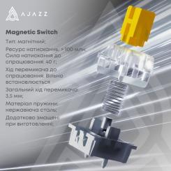 Клавиатура Ajazz AK980 MAX Magnetic Switch USB UA White/Blue Фото 7