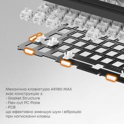 Клавиатура Ajazz AK980 MAX Magnetic Switch USB UA White/Blue Фото 8
