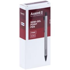 Ручка масляная Axent автоматическая Prime, корпус серебряный, синий Фото 1