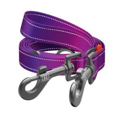 Поводок для собак WAUDOG Nylon Mono світловідбивний М фіолетовий Фото