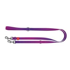 Поводок для собак WAUDOG Nylon Mono світловідбивний М фіолетовий Фото 1