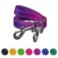 Поводок для собак WAUDOG Nylon Mono світловідбивний М фіолетовий Фото 4