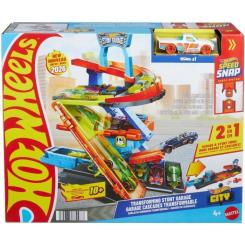 Автотрек Hot Wheels City Гараж-трансформер для трюков Фото