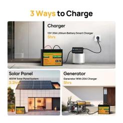 Батарея LiFePo4 Eco-Worthy 12.8V 100Ah LCD Фото 2