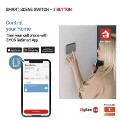 Умный выключатель EMOS H5014 1 buttons ZigBee 3.0 Фото 9