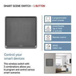Умный выключатель EMOS H5014 1 buttons ZigBee 3.0 Фото 10