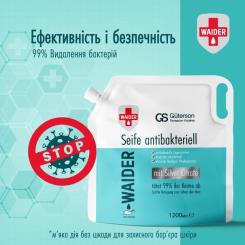 Жидкое мыло Waider Антибактериального действия 1.2 л Фото 3