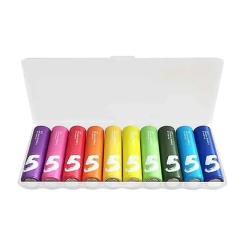 Батарейка CUKTECH AA rainbow alkaline battery plastic case * 10 Фото