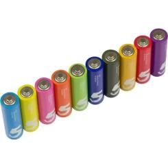 Батарейка CUKTECH AA rainbow alkaline battery plastic case * 10 Фото 1