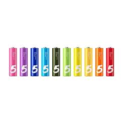 Батарейка CUKTECH AA rainbow alkaline battery plastic case * 10 Фото 2
