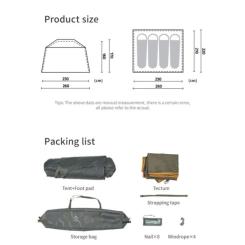 Палатка Naturehike Cape Series 5.2 CNK2450WS037 сіро-коричневий Фото 10