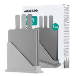 Разделочная доска Ardesto Fresh, Набір 3шт, 24.1х33х7.9см, сірий Фото 6