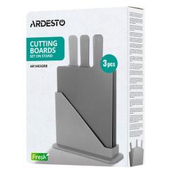 Разделочная доска Ardesto Fresh, Набір 3шт, 24.1х33х7.9см, сірий Фото 7