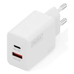 Зарядное устройство Digitus 1xUSB-C + 1xUSB 30W GaN Фото