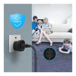 Переходник Essager EU to UK 220V black Фото 6