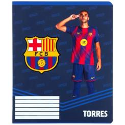 Тетрадь Kite FC Barcelona, 12 аркушів, клітинка Фото 5