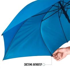 Зонт Perletti Reflecting тростина, з системою антивітер, синя Фото 5