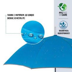 Зонт Perletti Reflecting тростина, з системою антивітер, синя Фото 6