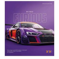 Тетрадь Школярик Cars posters 60 аркушів клітинка Фото 2