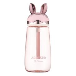 Бутылка для воды Ardesto Bunny 600мл, пластик, рожевий Фото