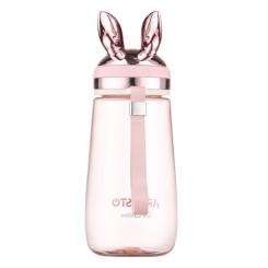 Бутылка для воды Ardesto Bunny 600мл, пластик, рожевий Фото 2