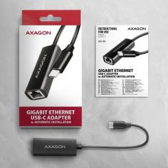 Переходник AXAGON USB-C to RJ45 Ethernet 1000Mbps black Фото 4