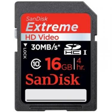 Карта памяти SanDisk 16Gb SDHC HD Video eXtreme Фото