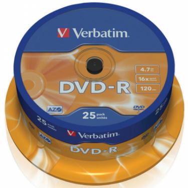 Диск DVD Verbatim 4.7Gb 16X CakeBox 25шт Фото