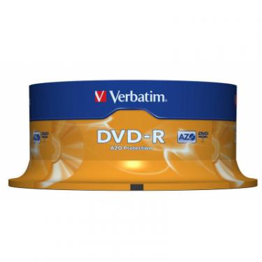 Диск DVD Verbatim 4.7Gb 16X CakeBox 25шт Фото 1