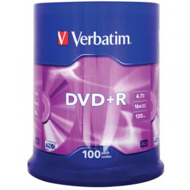 Диск DVD Verbatim 4.7Gb 16X CakeBox 100шт Фото 1