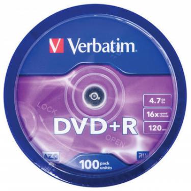Диск DVD Verbatim 4.7Gb 16X CakeBox 100шт Фото 2