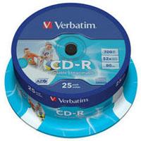 Диск CD Verbatim 700Mb 52x Cake box 25 Printable Фото