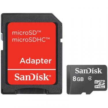 Карта памяти SanDisk 8Gb microSDHC class 4 Фото