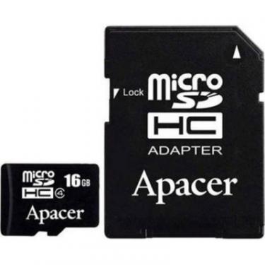Карта памяти Apacer 16GB microSDHC Class4 w/ 1 Adapter RP Фото