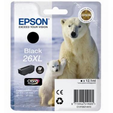 Картридж Epson 26XL XP600/605/700 black pigment Фото 1