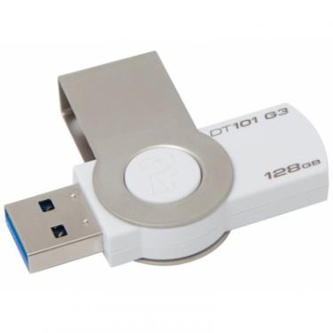 USB флеш накопитель Kingston 128GB DataTraveler 101 G3 White USB 3.0 Фото 4
