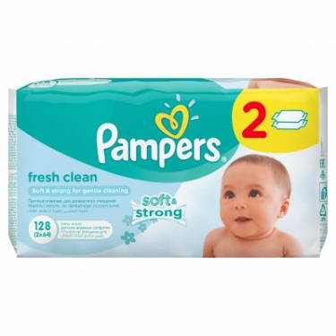 Детские влажные салфетки Pampers Baby Fresh Clean Duo 2х64шт Фото 1