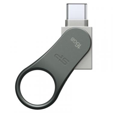 USB флеш накопитель Silicon Power 16GB Mobile C80 Silver USB 3.2 Фото 3
