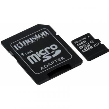 Карта памяти Kingston 16GB microSDHC Class 10 UHS-I Фото 1