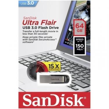 USB флеш накопитель SanDisk 64GB Flair USB 3.0 Фото 4
